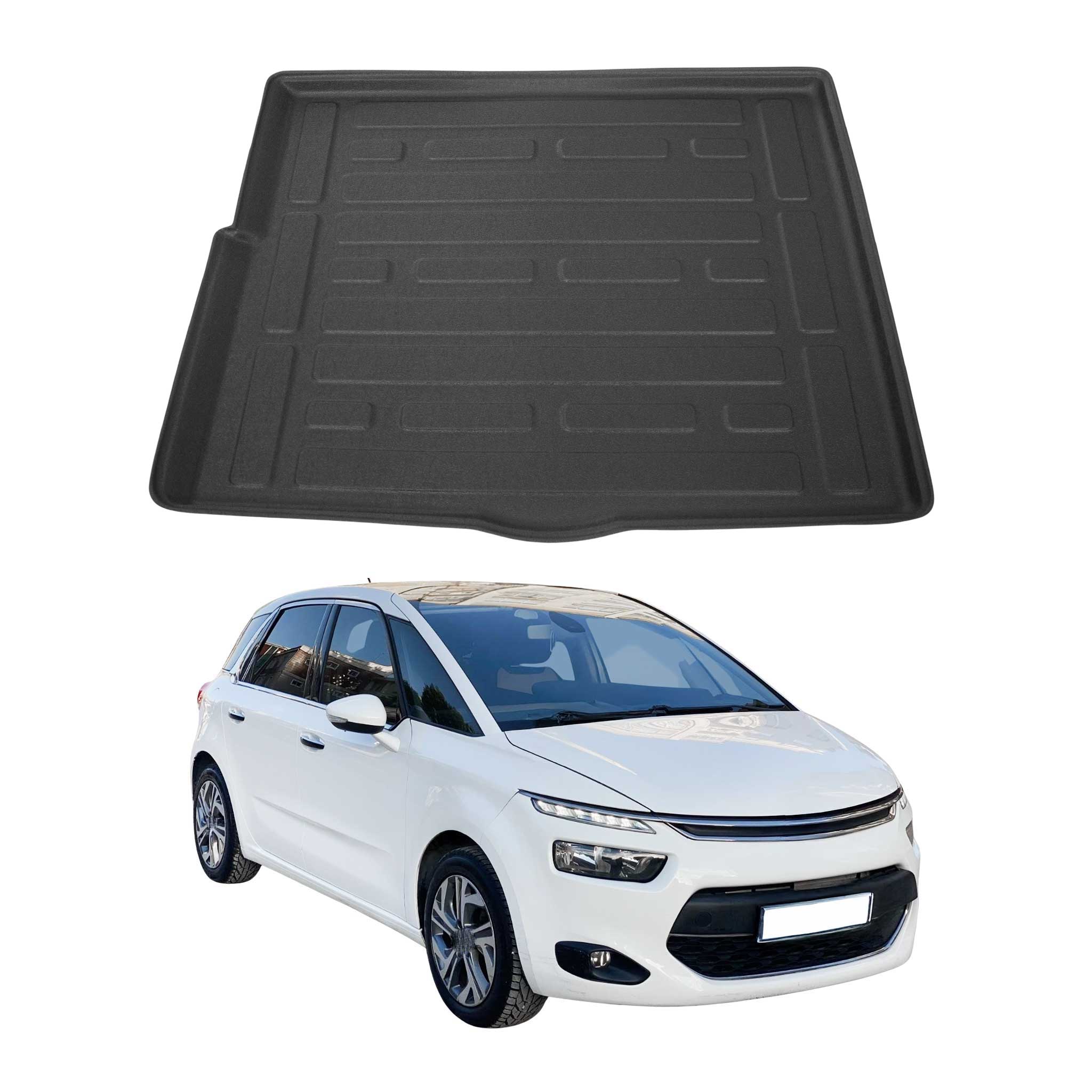 Kofferraumwanne Laderaumwanne für Citroen C4 Picasso 2013-2021 Gummi TPE Schwarz