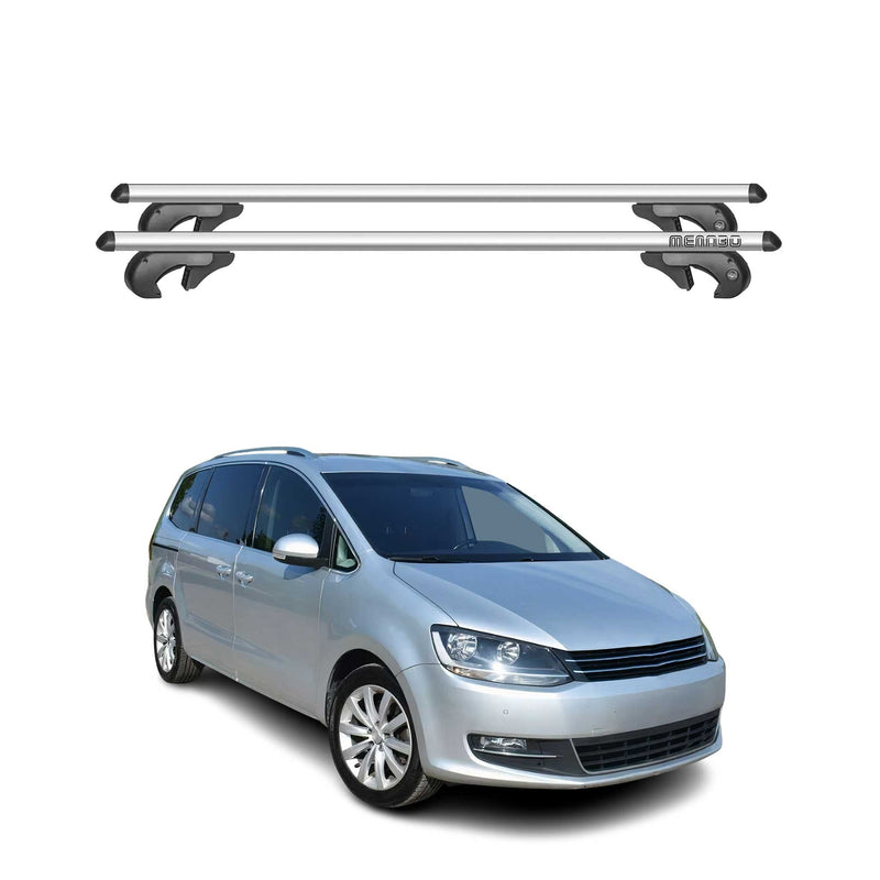 Menabo Dachträger Grundtäger für VW Sharan 7N 2010-2015 Pre-FL 90kg Alu Grau 2x