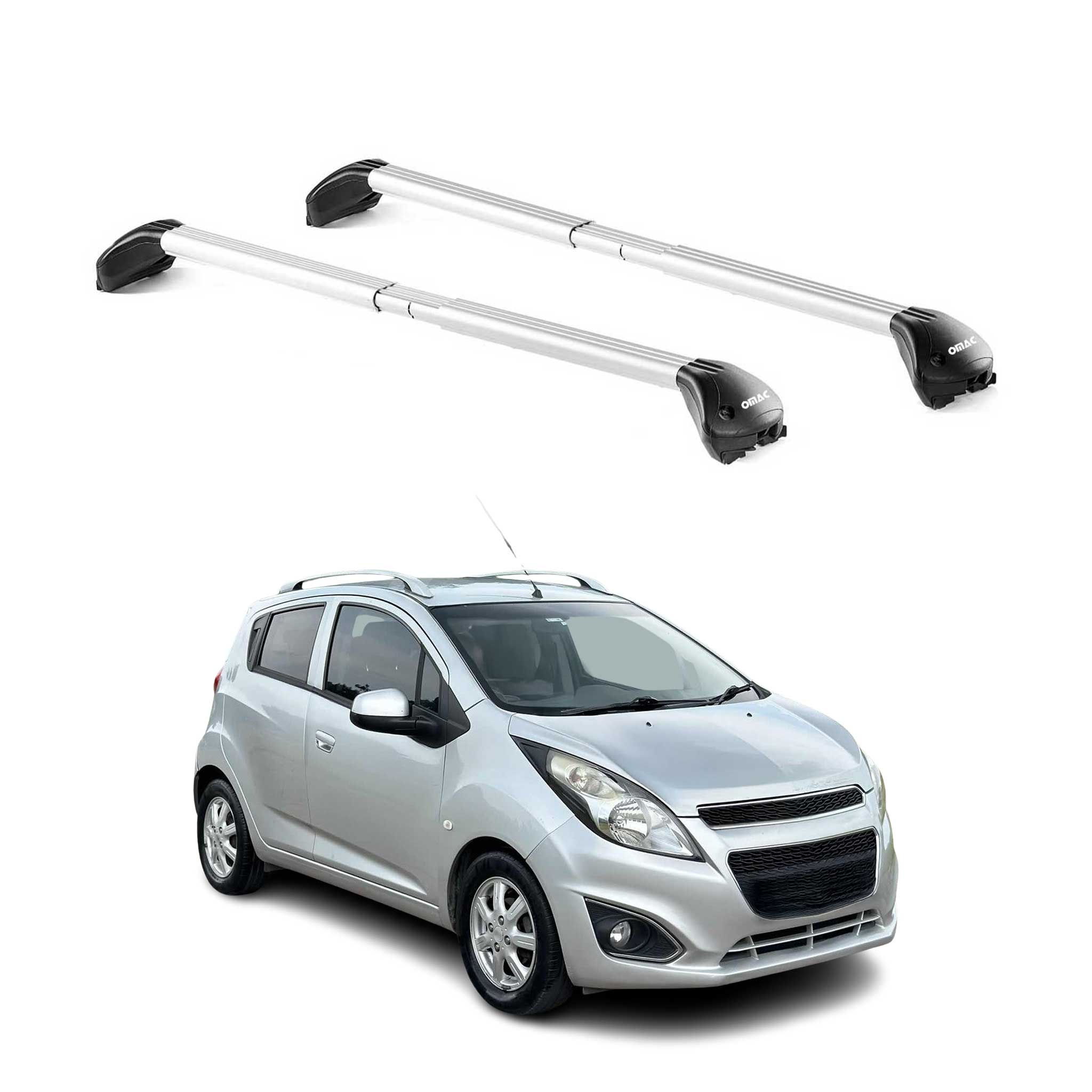Dachträger für Chevrolet Spark M300 2010-2015 5 tür 100kg Alu Silber 2x ABE