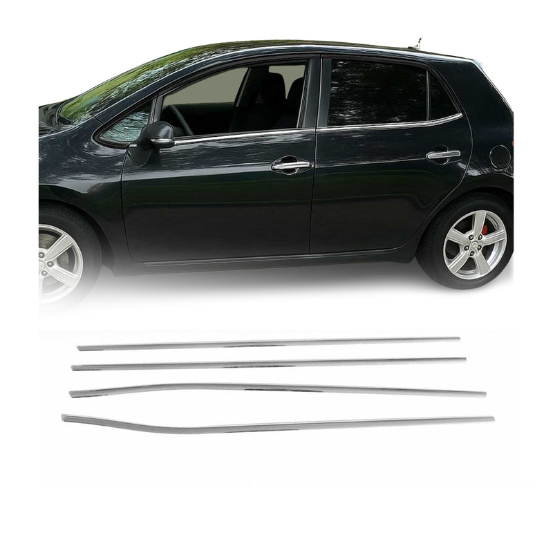 Fensterleisten Zierleisten für Toyota Auris 2006-2012 Edelstahl Chrom 4tlg