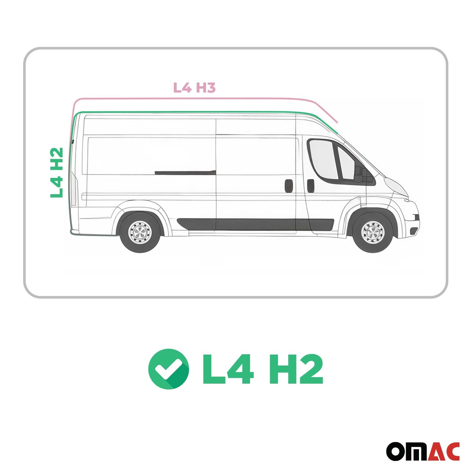 Dachreling Dachgepäckträger für Fiat Ducato 2006-2026 H2 & L4 Langer Alu Grau
