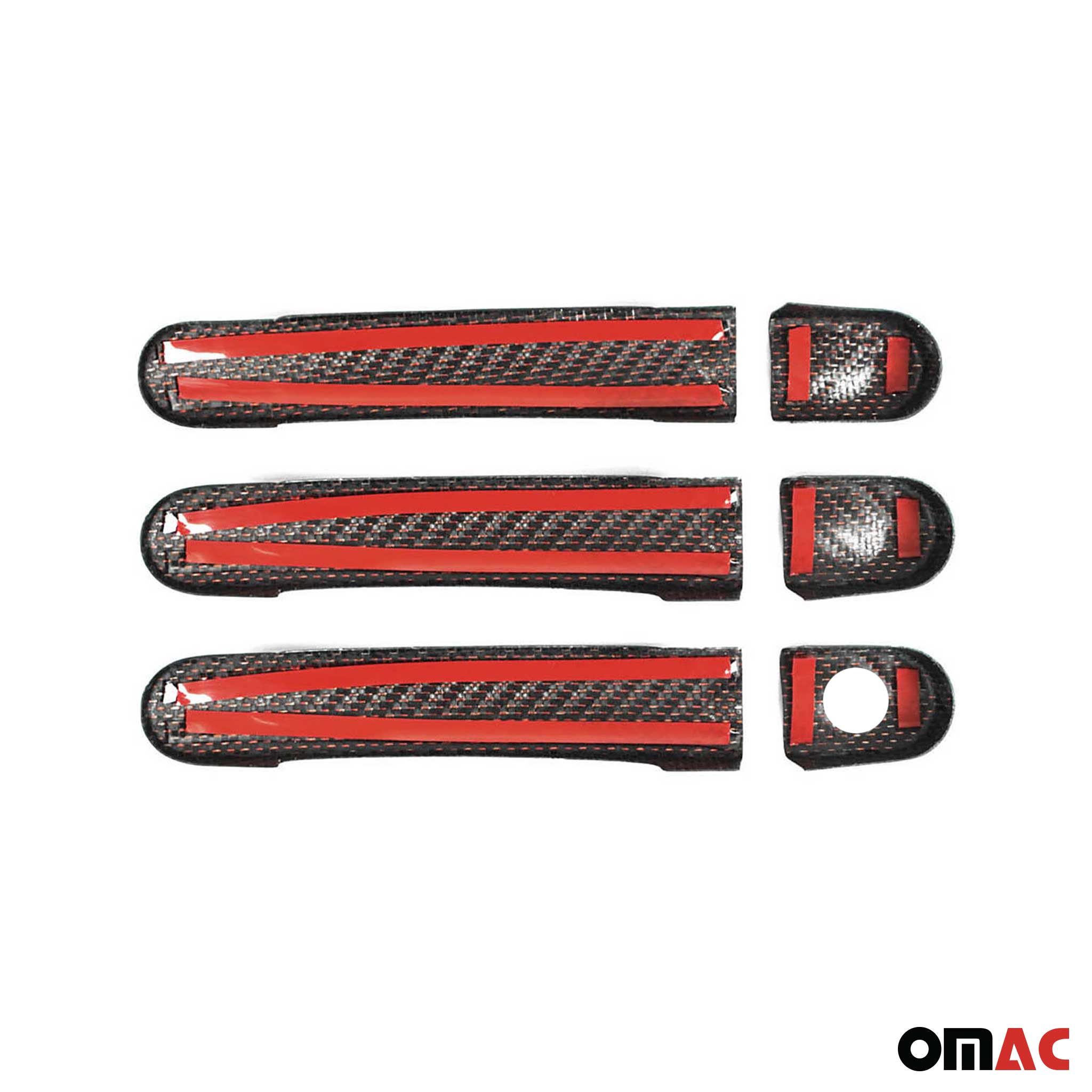 Türgriff Blende Carbon für VW Transporter T5 2003-2015 Kohlefaser Rot 6tlg