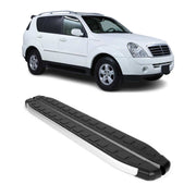 Seitenbretter Trittbretter für Ssangyong Rexton Y250 2006-2012 Aluminium Schwarz