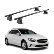 Stahl Dachträger für Mercedes A Klasse W176 2012-2018 TÜV 75 kg 2tlg Schwarz