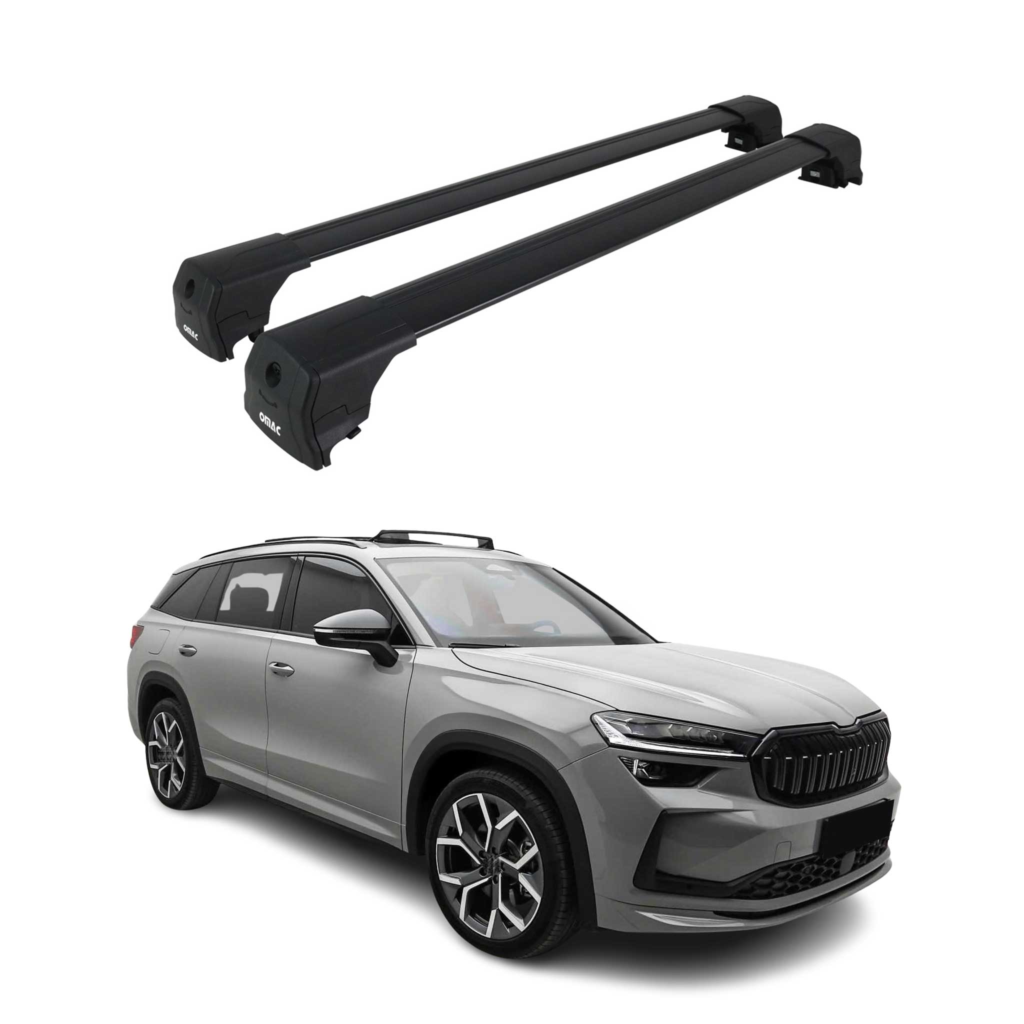 Dachträger für Skoda Kodiaq 2024-2026 / Skoda Superb 2024-26 Kombi 75kg Schwarz