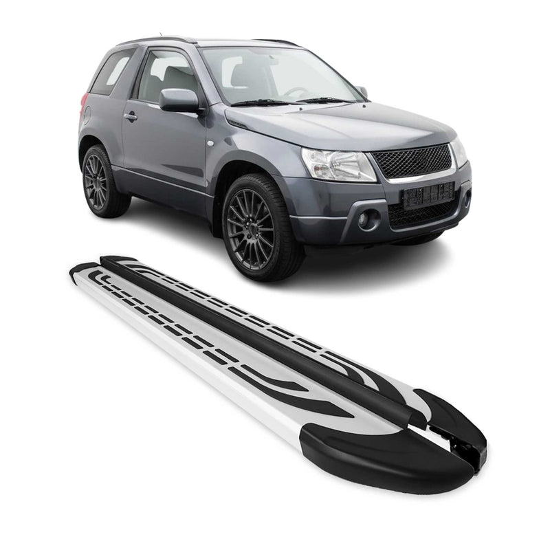 Trittbretter Schweller Seitenbretter für Suzuki Grand Vitara 2005-2015 3tür Alu