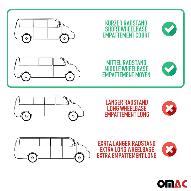 Gardinen Sonnenschutz für Ford Transit 2014-2019 Kurzer Doppelhecktür Grau 10x