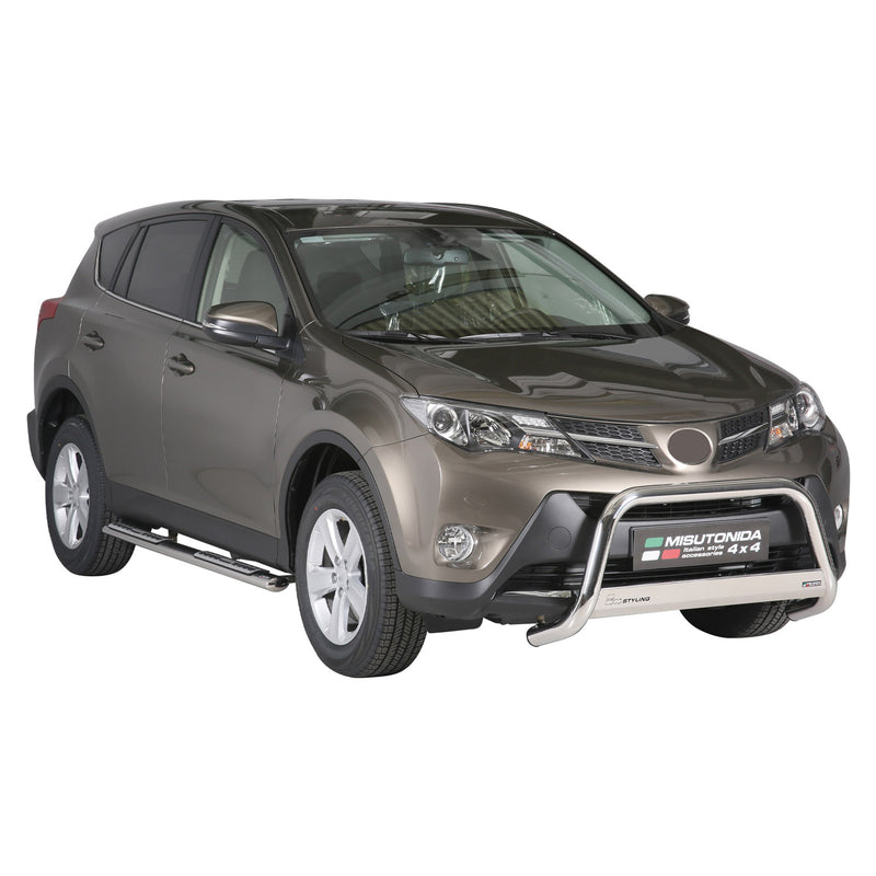 Edelstahl Seitenschweller Schwellerrohre für Toyota RAV4 XA40 2013-2015 Schwarz