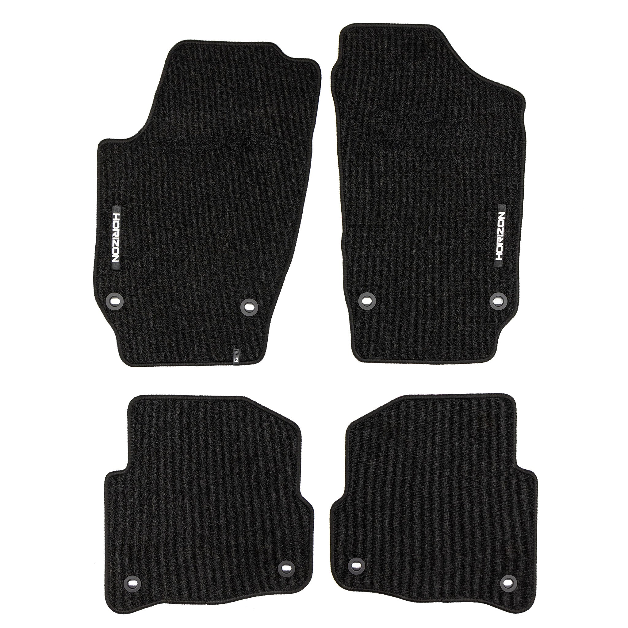 Velours Fußmatten für VW Polo IV 2003-09 FL Autoteppich Automatten Schwarz 4 tlg