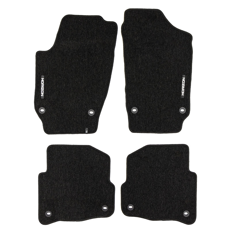 Velours Fußmatten für VW Polo IV 2003-09 FL Autoteppich Automatten Schwarz 4 tlg