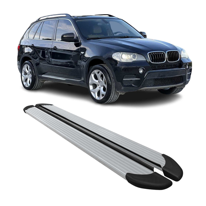 Seitenschweller Trittbretter Schweller für BMW X5 E70 2006-2013 Aluminium Silber
