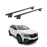 Dachträger für Renault Espace VI 2023-2026 100kg Aluminium Schwarz 2 tlg ABE
