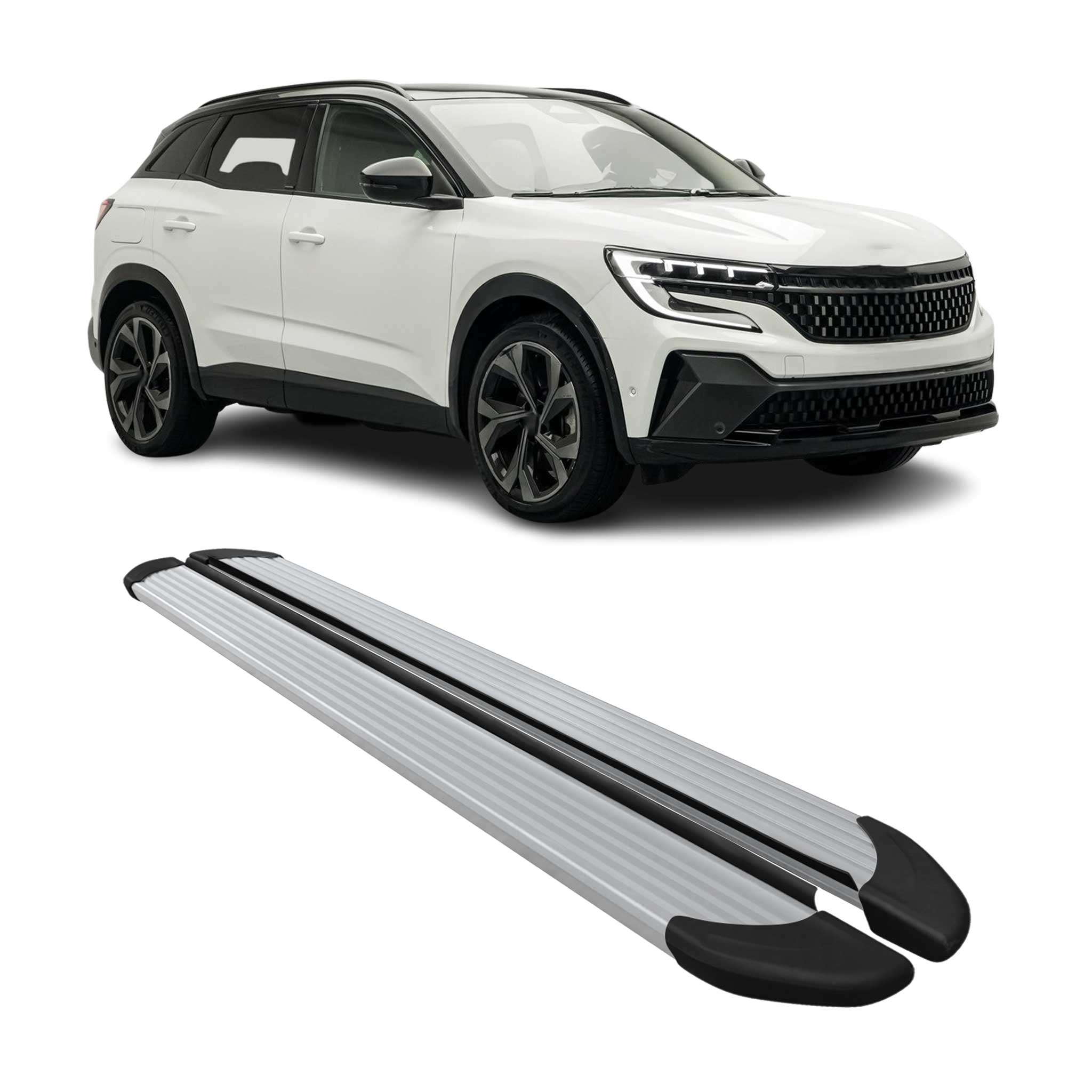 Trittbretter Seitenschweller für Renault Austral 2022-2026 Aluminium Silber 2x