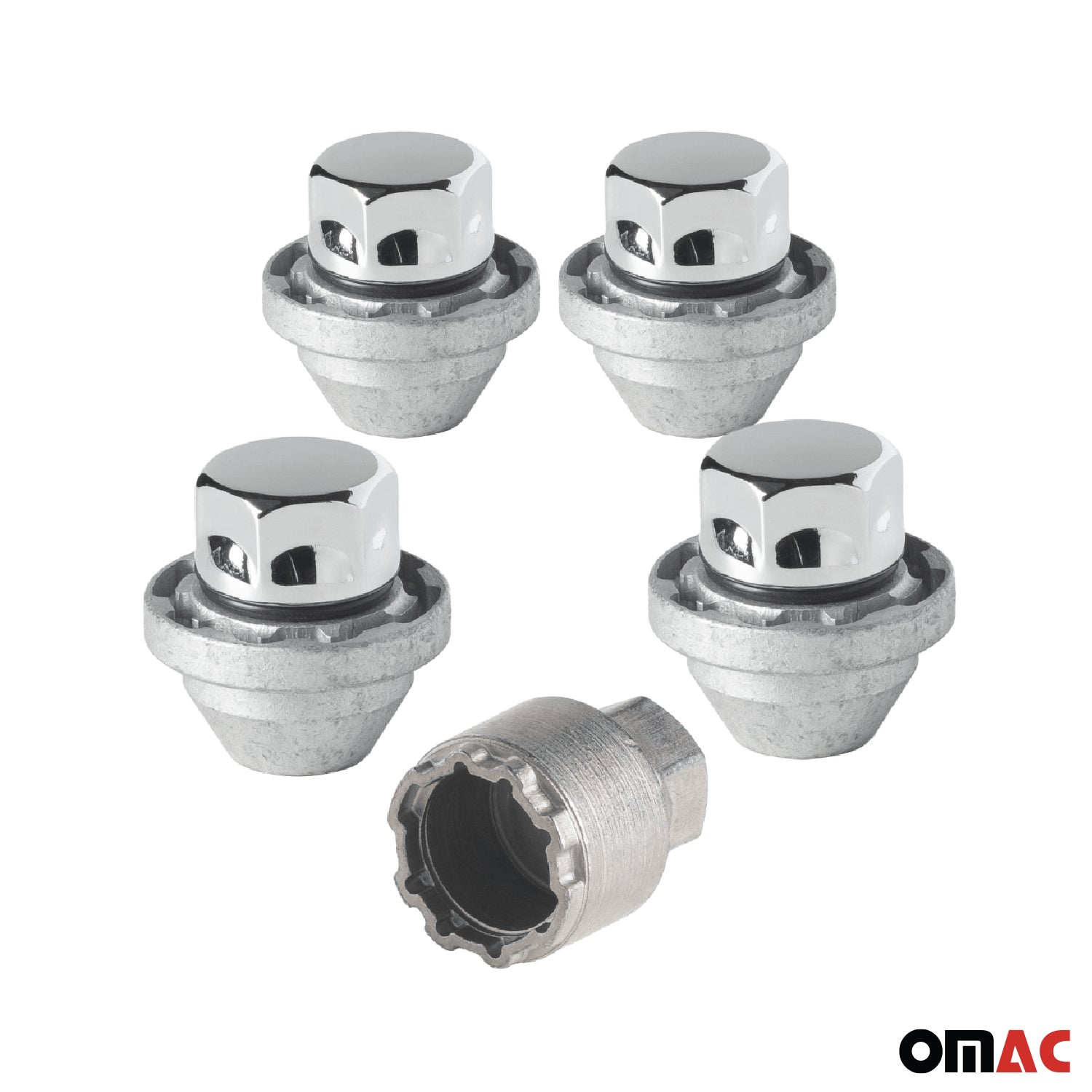 Radschloss Satz für Hyundai Coupe / Tiburon 1996-2001 Silber 4x M12X1,5