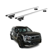 Dachträger Grundtäger für Kia EV9 2023-2026 90kg Aluminium Silber 2 tlg ABE