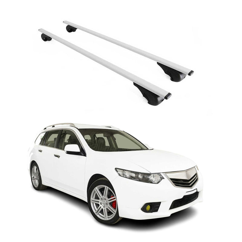 Dachträger Grundtäger für Acura TSX Sportwagon 2010-2014 75kg Metall Silber 2x