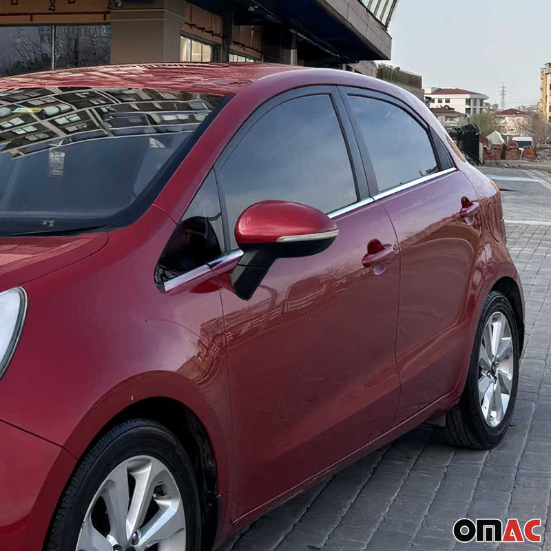 Fensterleisten Zierleisten für Kia Rio Schragheck & Limo Edelstahl Chrom 6tlg