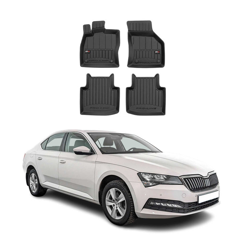 OMAC Gummi Fußmatten für Skoda Superb Kombi Stufenheck 2015-2025 Premium TPE 4x