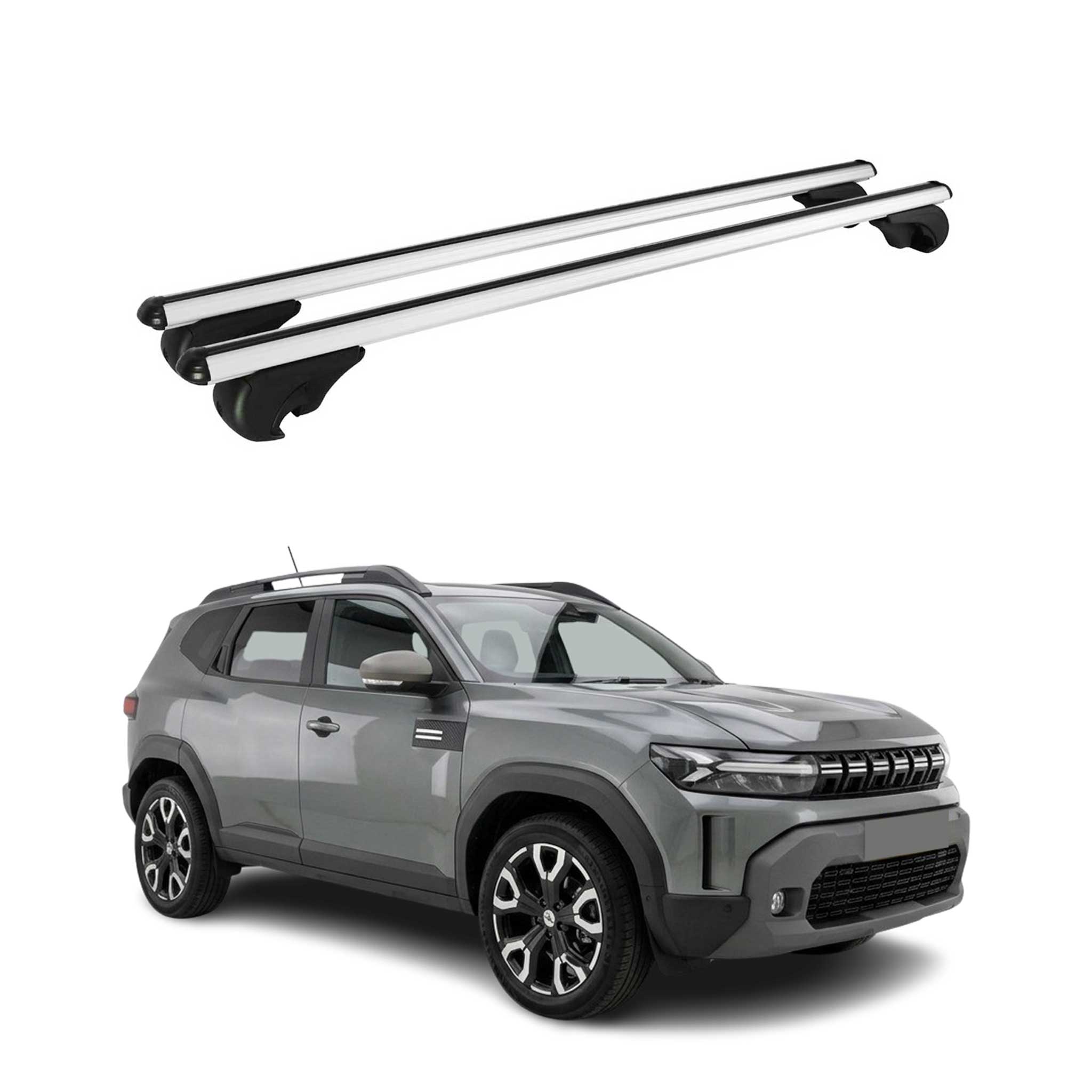 Dachträger Grundtäger für Chevrolet Tahoe 2000-2006 75kg Aluminium Silber 2 tlg