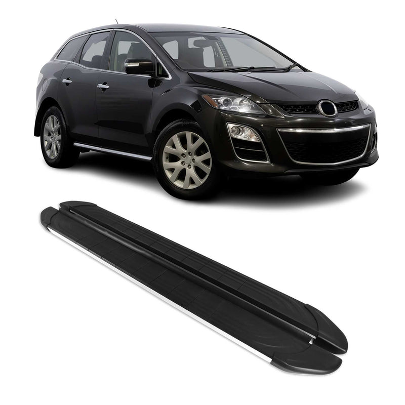 Trittbretter Seitenschweller für Mazda CX-7 2006-2012 Aluminium Schwarz Silber