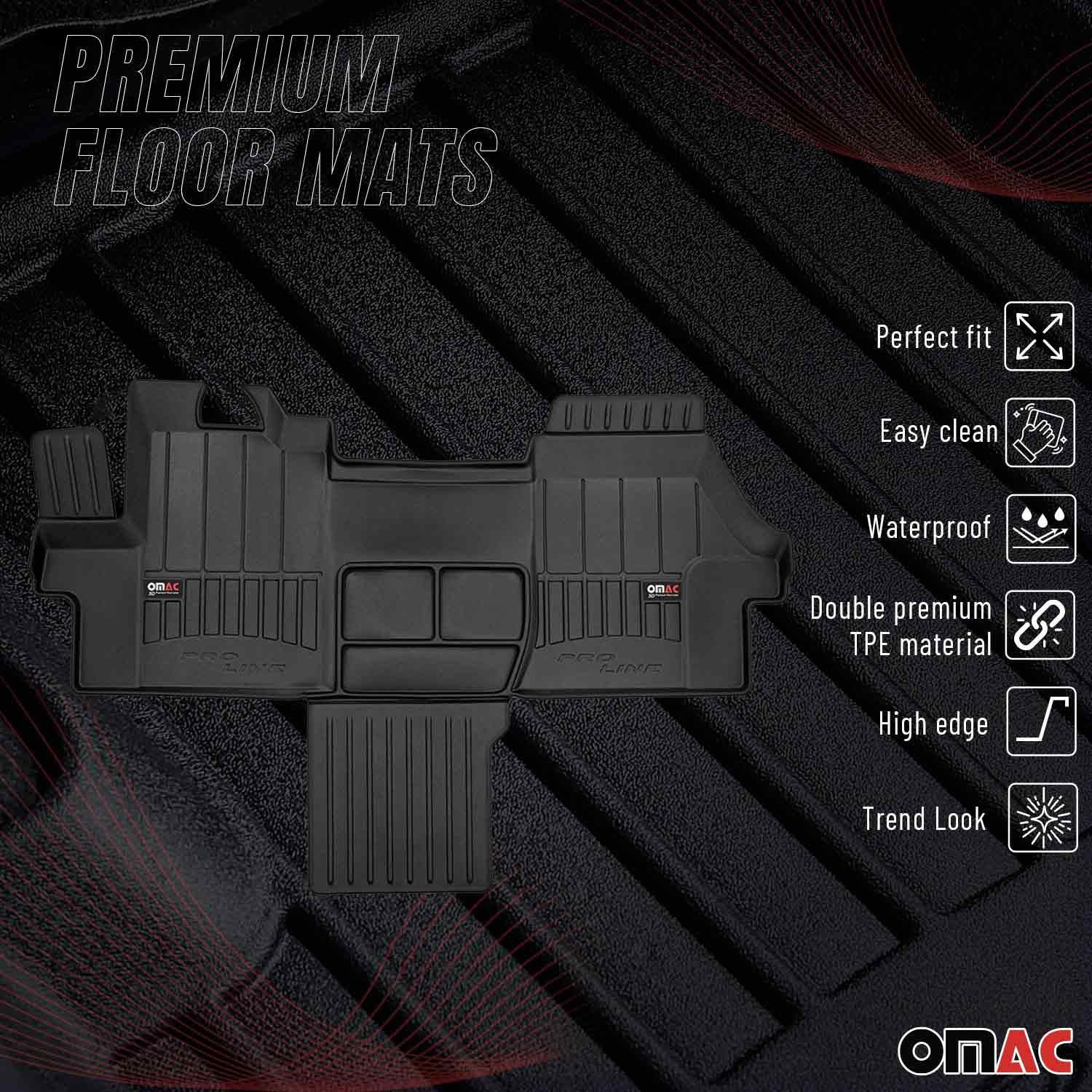 OMAC Gummi Fußmatten für Citroen Jumper 2006-2016 Premium TPE 3D Antirutsch 1x