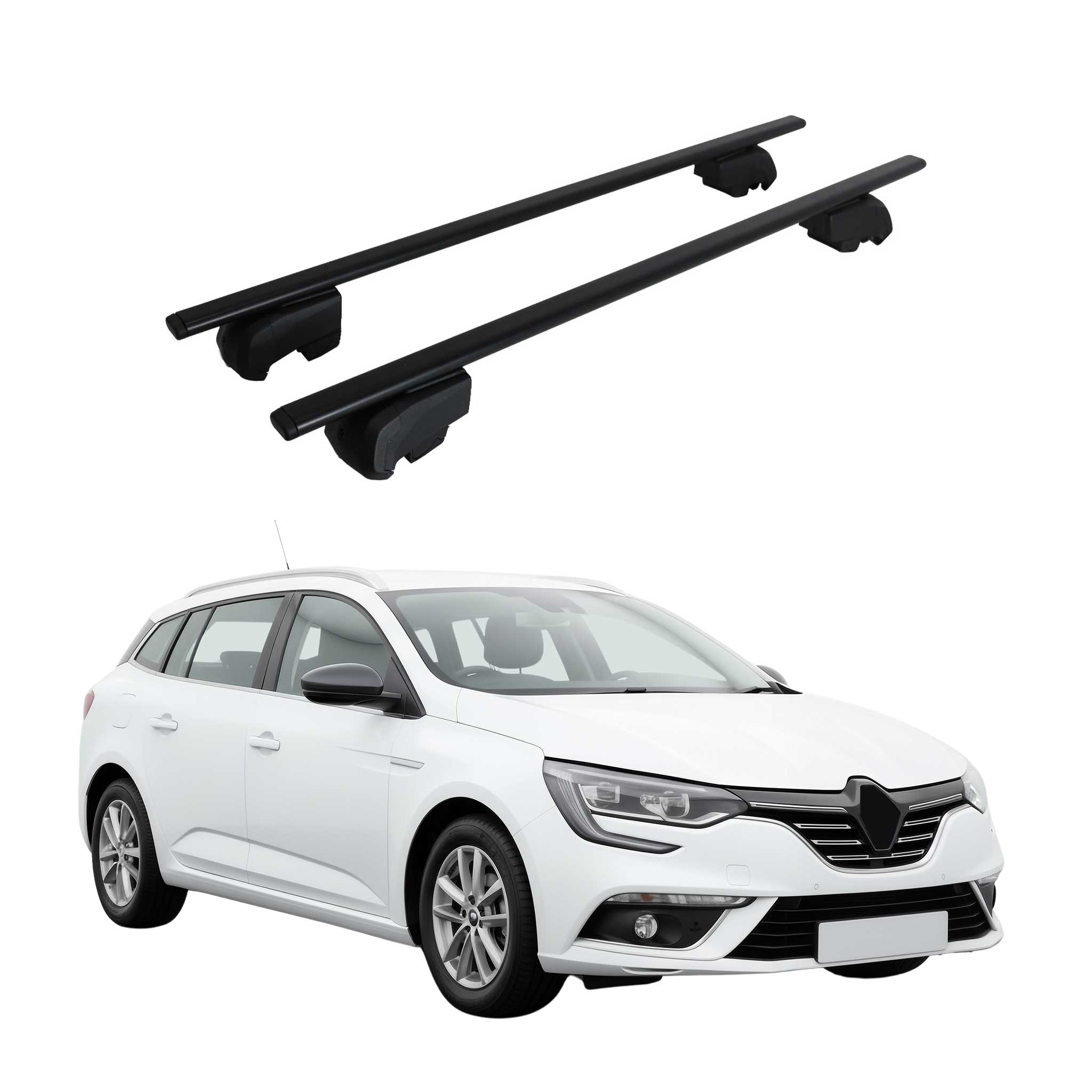 Dachträger Grundtäger für Renault Megane mk4 Grandtour 2016-22 Metall Schwarz 2x