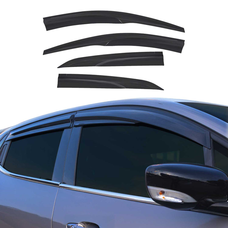 4x Windabweiser Regenabweiser für Toyota Corolla 2013-2019 Acryl Dunkel