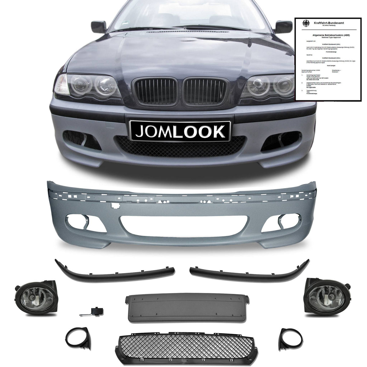 JOM Frontstoßstange für BMW E46 Limo Touring nicht passend bei M3 Modellen mit ABE