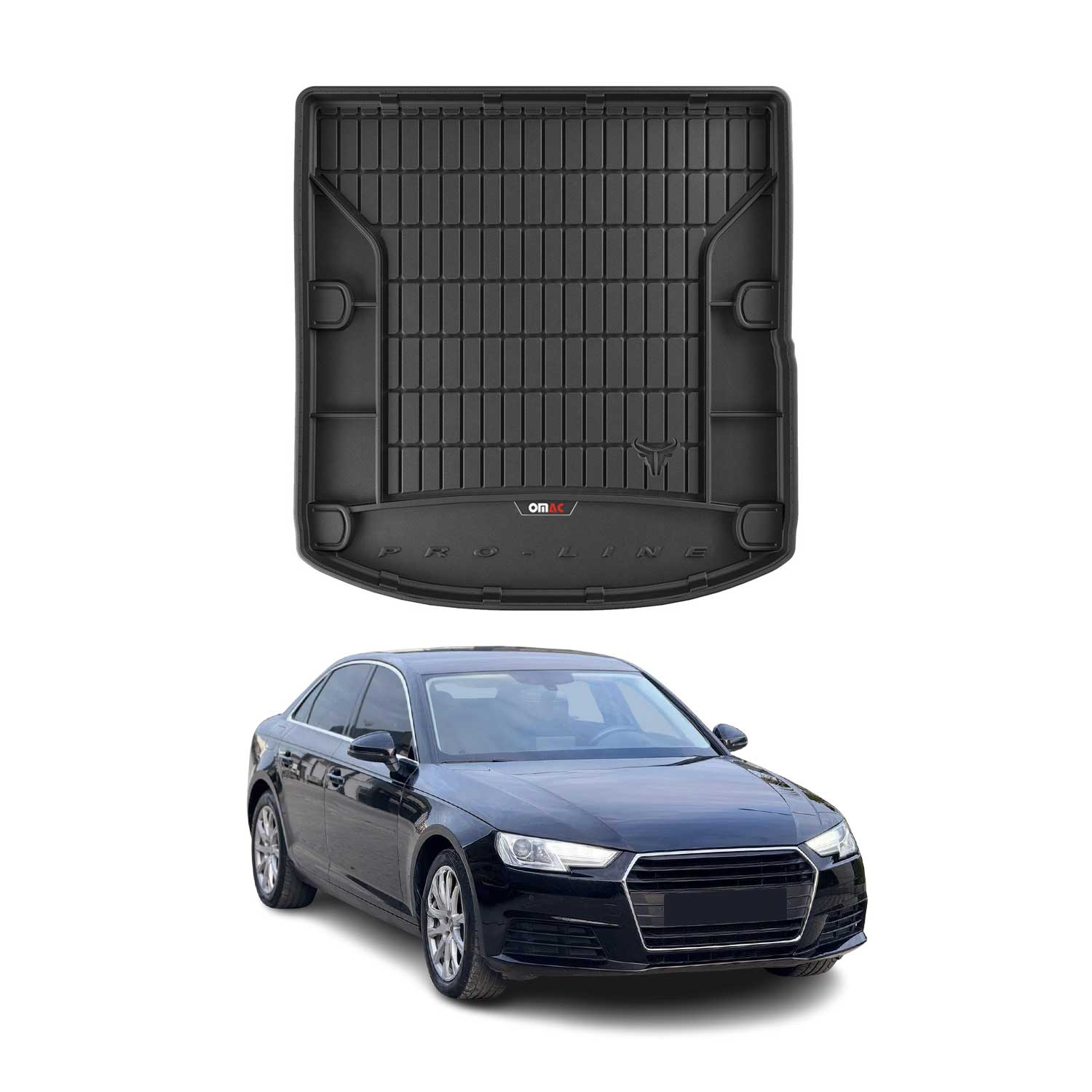 OMAC Gummi Kofferraumwanne für Audi A4 S4 B9 Limo 2016-2025 TPE Laderaumwanne