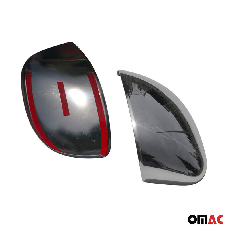 Spiegelkappen Spiegelabdeckung für Fiat Punto Evo 2008-2012 Edelstahl Silber