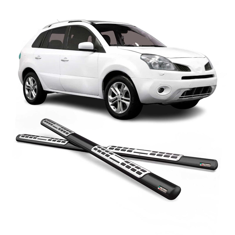 Edelstahl Seitenschweller Schwellerrohre für Renault Koleos 2008-2011 Schwarz