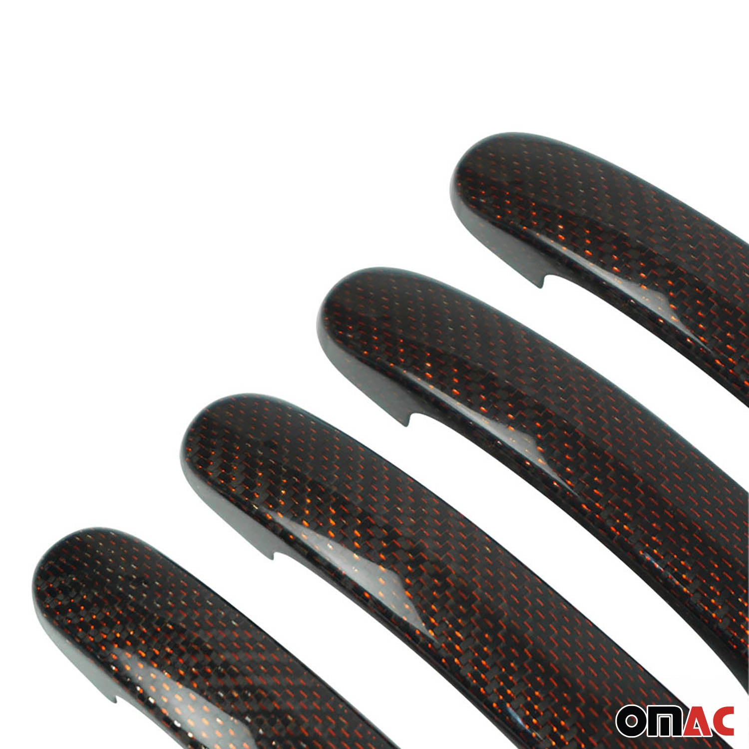 Türgriff Blende Carbon für VW Caddy 2003-2015 4Tür Kohlefaser Rot 6tlg