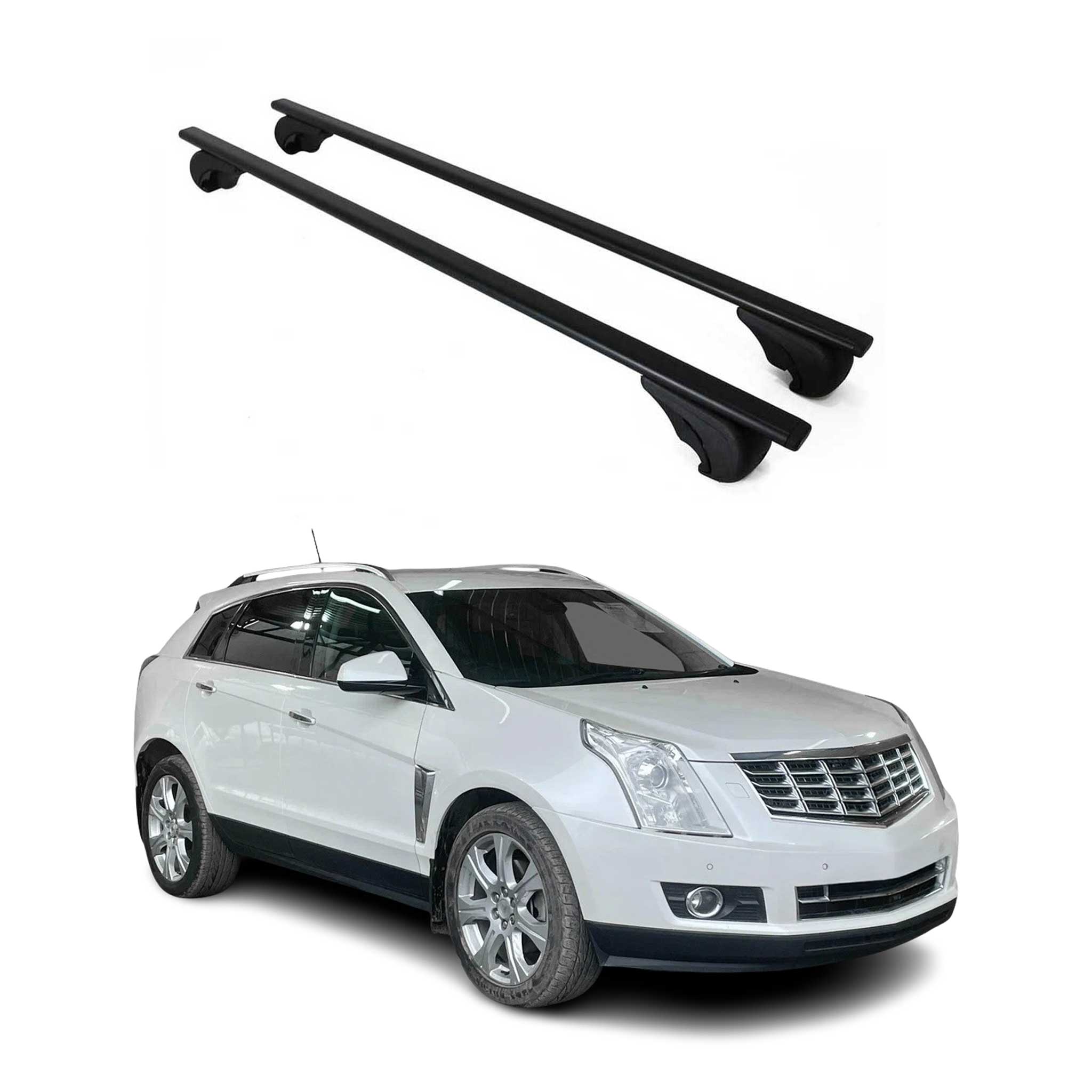 Dachträger Grundtäger für Cadillac SRX 2004-2016 75kg Metall Schwarz 2 tlg