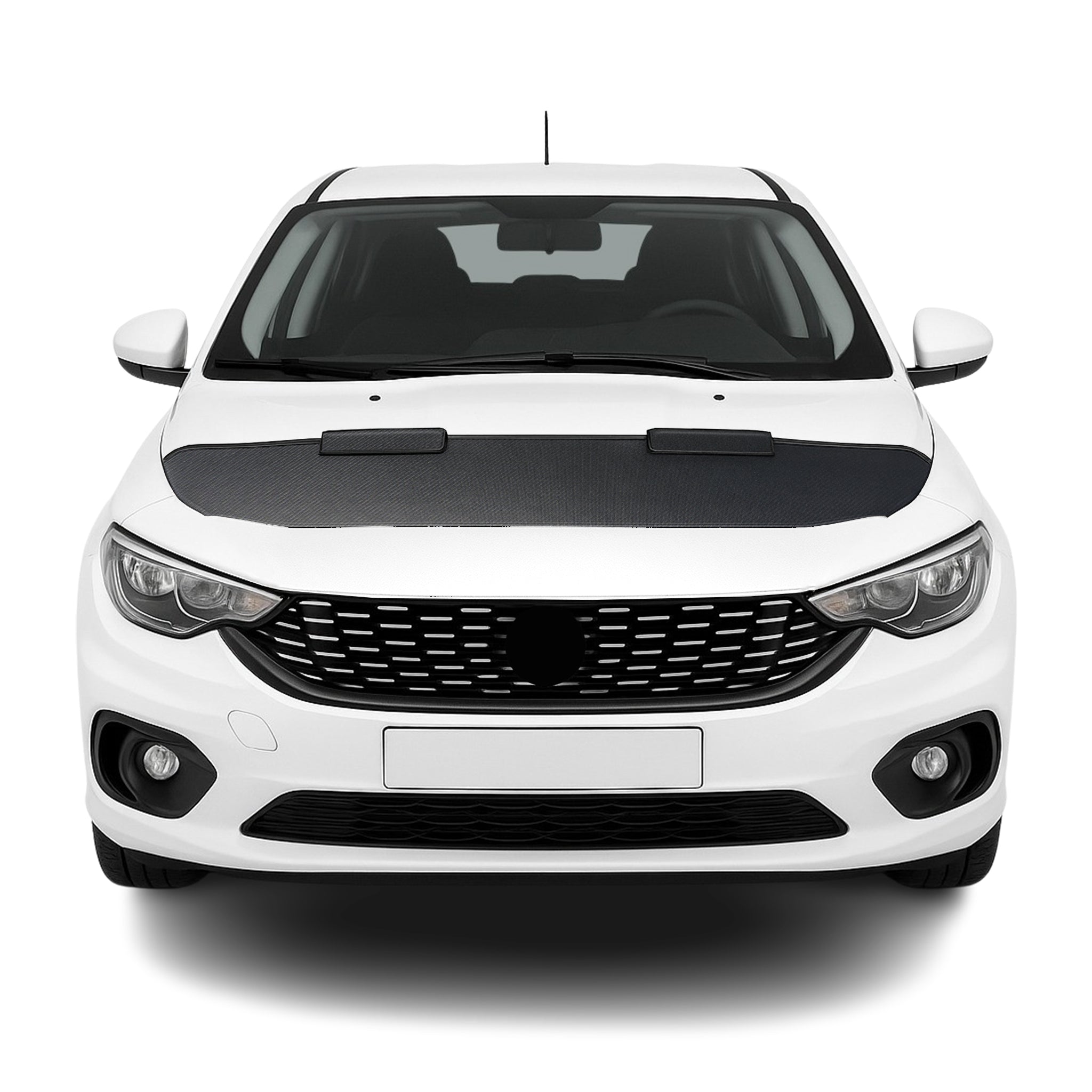 Haubenbra Steinschlagschutz Bonnet Bra für Fiat Tipo 2015-2026 Carbon Optik Halb