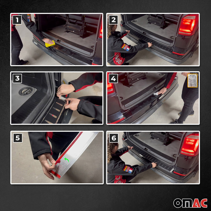 Ladekantenschutz Stoßstange für Hyundai Tucson 2015-2018 Chrom Kohlefaserfolien