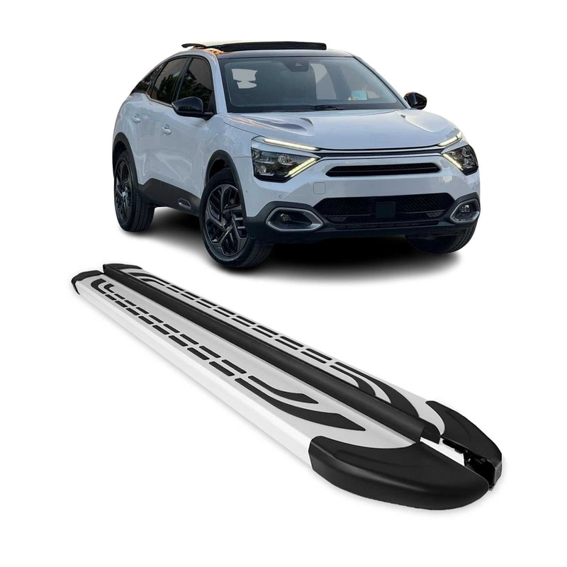 Trittbretter Seitenschweller für Citroen C4 2020-2025 Silber Aluminium 2 tlg