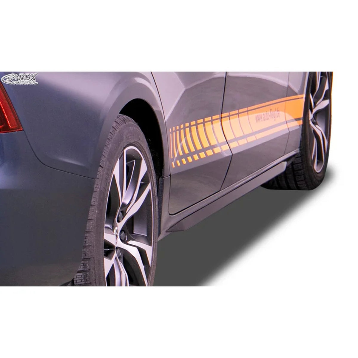 RDX Seitenschweller 'Slim' für Volvo S60 & V60 II 2018- ABS Schwarz 2er-Set TÜV