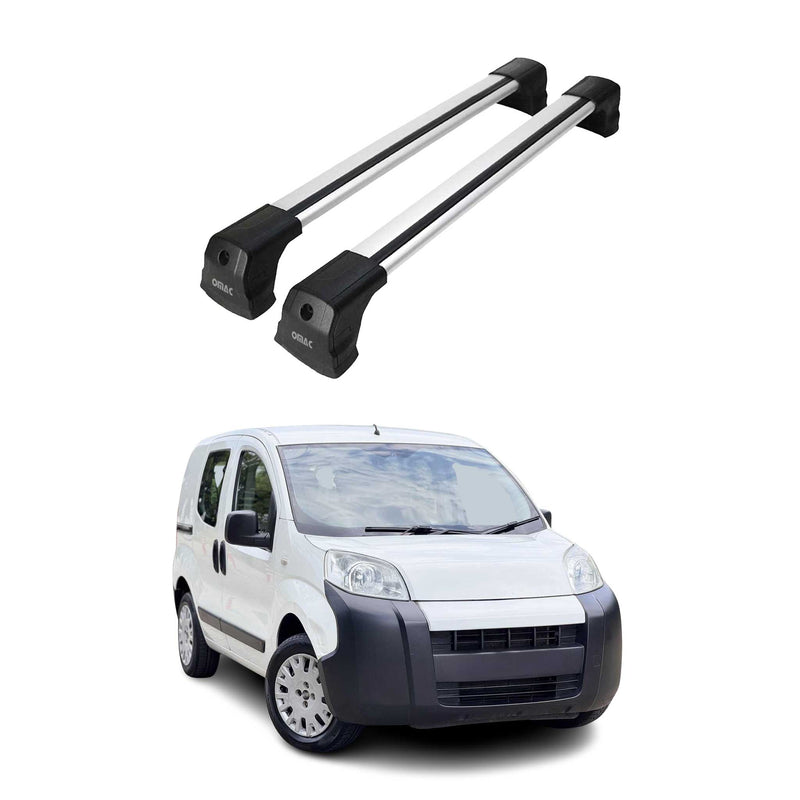 Dachträger Grundtäger für Citroen Nemo 2008-2017 75kg Aluminium Silber 2 tlg