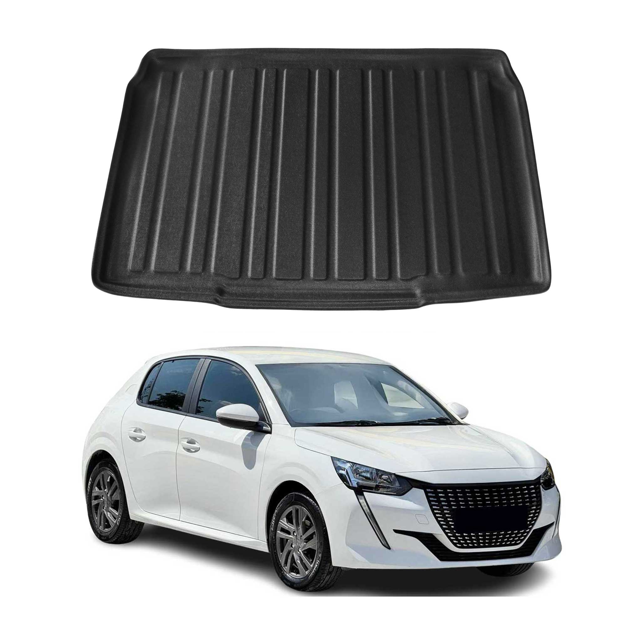 Kofferraumwanne Laderaumwanne für Peugeot 208 2019-2026 Gummi TPE Schwarz