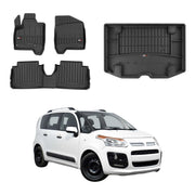 OMAC Fußmatten & Kofferraumwanne Set für Citroen C3 Picasso 2009-2017 obere