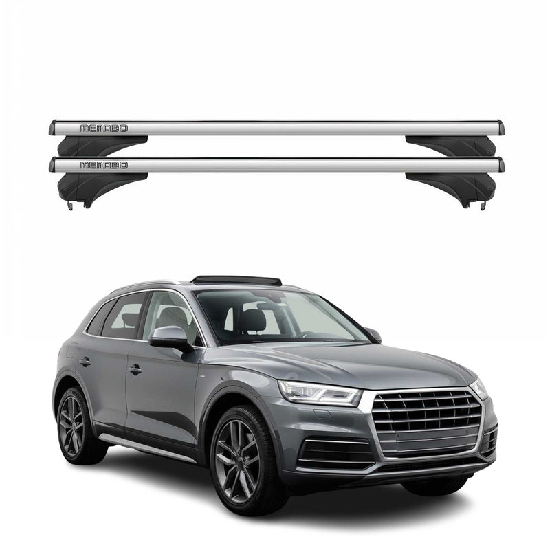 Menabo Dachträger Grundtäger für Audi Q5 FY 2017-2024 Aluminium Silber 2 tlg
