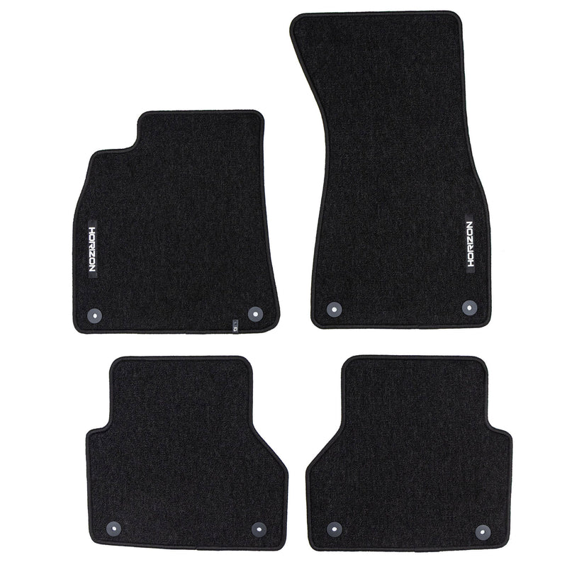 Velours Fußmatten für Audi A7 Sportback II 2018-2025 Autoteppich Schwarz 4 tlg