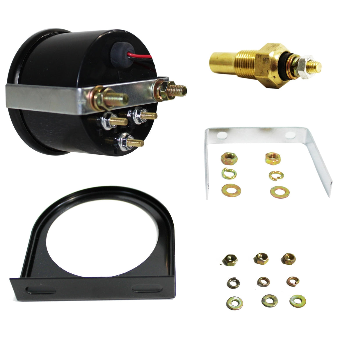 JOM Zusatzinstrument Wassertemperatur 40-120°C Schwarz Ø52mm Rally Schwarz