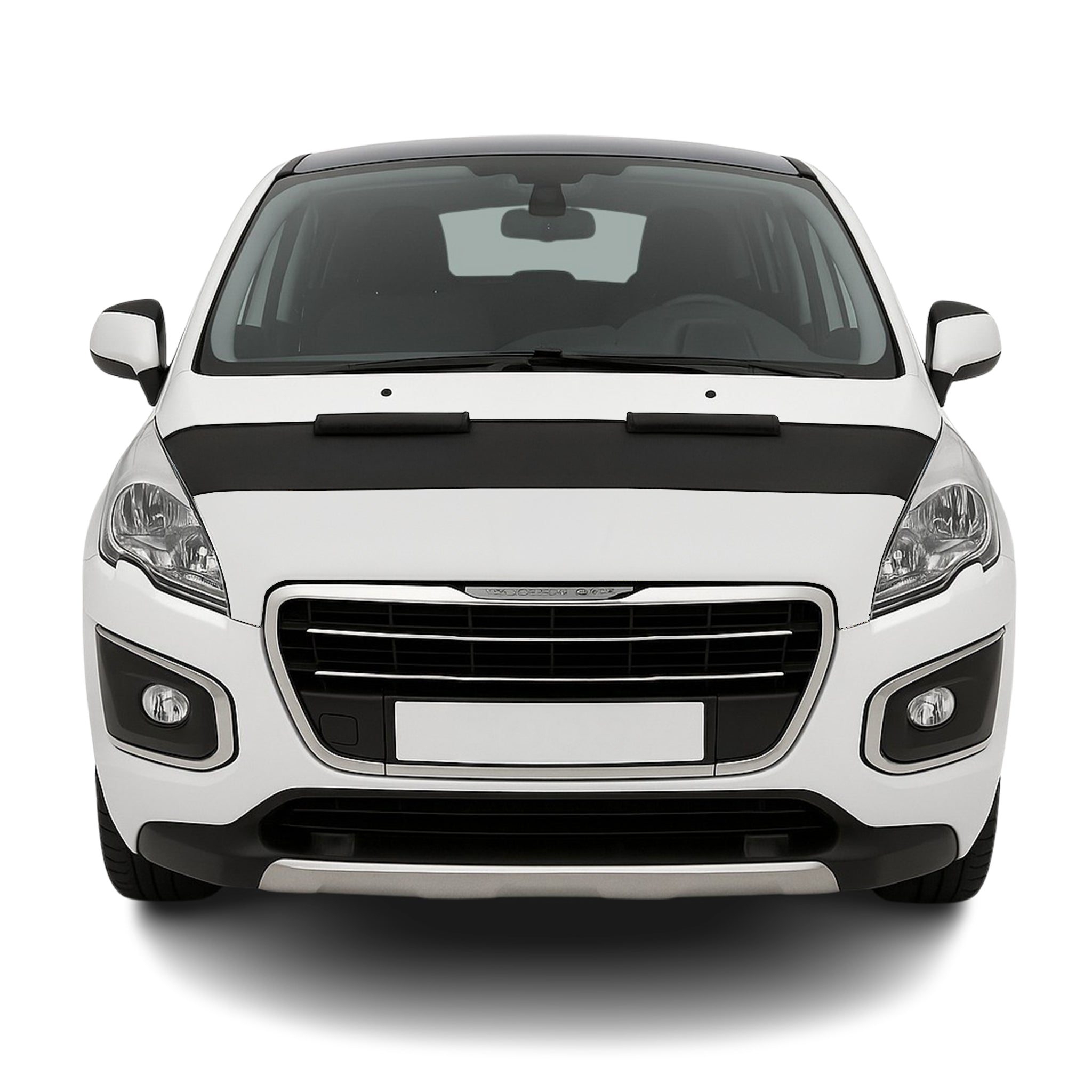 Haubenbra Steinschlagschutz für Peugeot 3008 Limo 2009-2016 Schwarz Halb