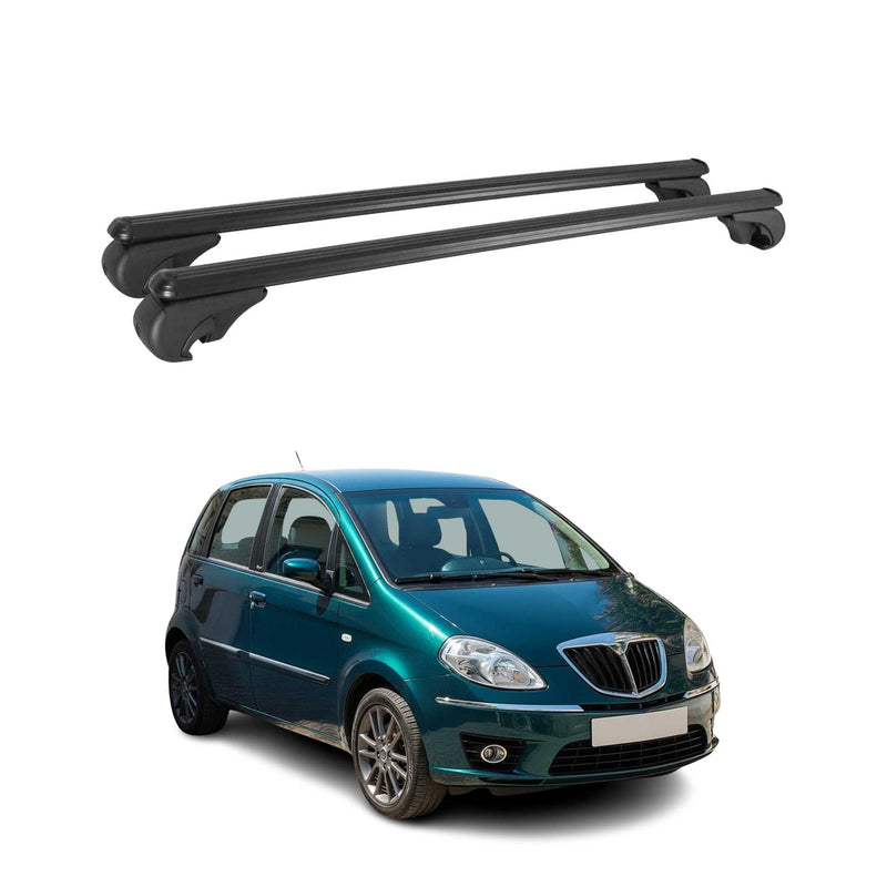 Dachträger für Lancia Musa 2004-2012 Gepäckträger Grundträger Alu Schwarz 2x