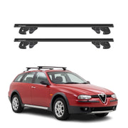 Dachträger Grundtäger für Alfa Romeo 156 Crosswagon 2004-2007 Alu TÜV Schwarz 2x