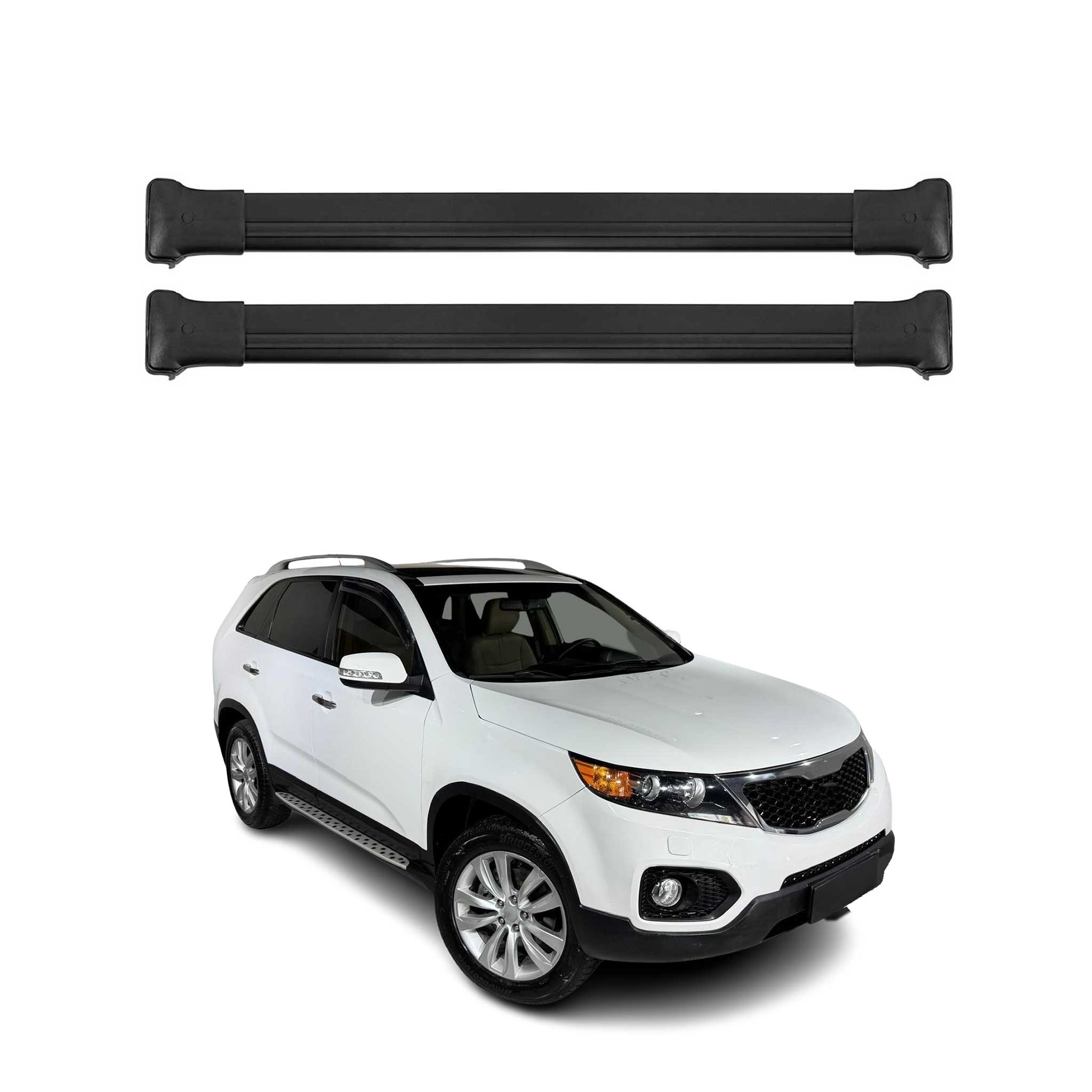 Dachträger Gepäckträger für Kia Sorento 2009-2014 Relingträger Aluminium Schwarz