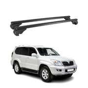 Dachträger für Toyota Land Cruiser J10 2003-2007 Gepäckträger Alu Schwarz 2x