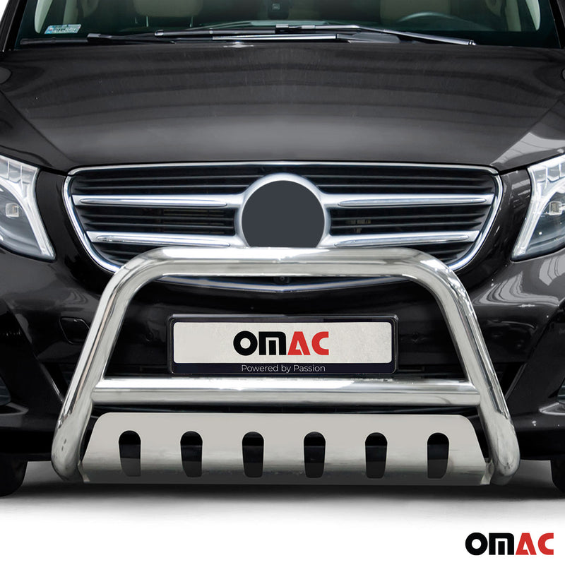 Frontbügel Frontschutzbügel für Mercedes Klasse 2014-2025 ABE Edelstahl Silber