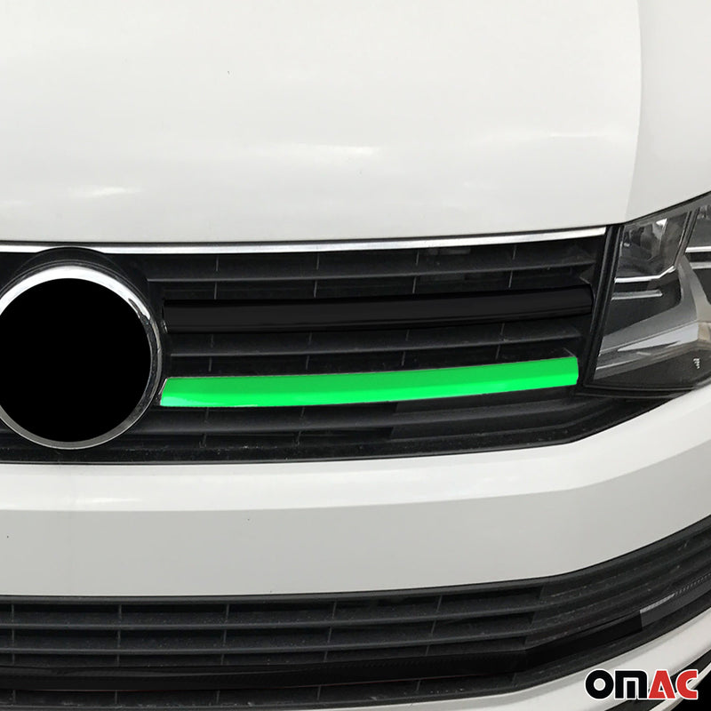 Kühlergrill Leisten für VW T6 Transporter 2015-2019 Highline Chrom Grün 2x